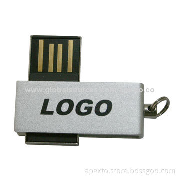Mini USB Flash Drive, Customized Packaging Types/Logos Accepted, 256MB to 32GB Capacity